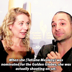clonesbians:  Natalie Lisinska and Michael Mando talks about Tatiana’s Golden Globe