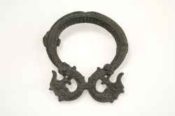 asatru-ingwaz:   Penannular brooch Bronze and iron Grave find: Björkö, Adelsö, Uppland, Sweden   The ends are shaped as animal heads    