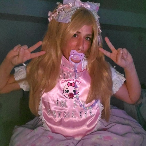 patheticdiapersissybaby:Nothing better than being locked tight, diapered and  dripping in frills like the big pathetic diaper wearing sissy baby faggot I am