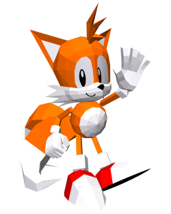 sonichedgeblog:  3D render of Tails, from ‘Sonic The Fighters’.   