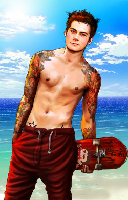 petite-madame:  Here comes the summer! Present for the fabulous Maichan. I draw Stiles like twice a year and every time, you can be sure it’s for her. ^o^ Glad you enjoyed the art ♥ (Photoshop CS6) 