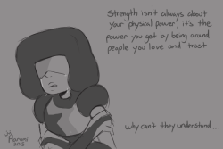Steven Universe is a cartoon about characters with complex feelings and personal issues.