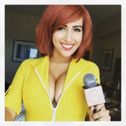 April O'Neil reporting for channel 6 news! #SDCC  (at San Diego Convention Center)