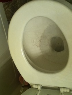Who brushes there hair over the toilet? Only