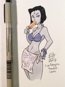 callmepo: First of possibly a set of summer tiny doodles called “gothsicles”.   Gotta make a list of goths to draw now… 