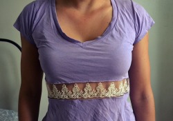 Dreamalittlebiggerblog:  Diy Lace Insert Tee From Shine Trim Blog. And If You Love