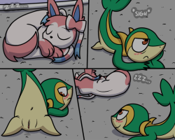 pokefound-blog: Here you guys go, all of Midnight Mates in one post. Thanks to everyone who pledged to my Patreon, you guys are awesome :3  https://patreon.com/pokefound  if you want to vote on the next comic or give me ideas and see wips of it  Yiss~!