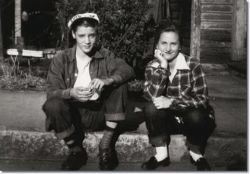 15 year old Elvis Presley with his first girlfriend Betty McMahan