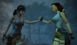 basedmanga:   Tomb Raider (2013) and Tomb Raider (1996)   AFFF QUEM DISSE QUE EU NÃO POSSO JOGAR TOMB RAIDER PFFF