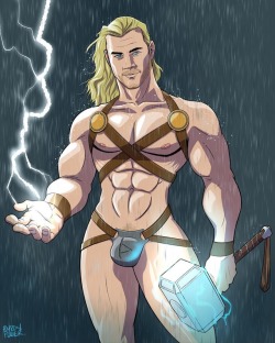 byronpowerart:  Behold Gay Porn Thor! Welcome