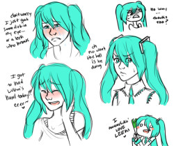 drew up some miku expressions cause i don&rsquo;t draw her much and that is a super mega problem ;_; gosh what a cutie patootie