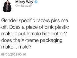 trebled-negrita-princess:  thesinwhisperer:  haitian-muse:  thesinwhisperer:  artbaesel:  Men’s razors actually work better on my legs   They really do and I believe it’s bc they put more effort into making a better product for them   true. men need