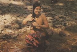 Malaysian Dayak woman from Borneo, via eBay.