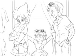 A couple of quick sketches of a genderbend version of some scenes from DB Super episode 2!(Iâ€™m kinda back from my break, by the way)