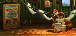 suppermariobroth:  In Donkey Kong Country Returns, idling in DK’s treehouse in the first level will make DK play a Nintendo DS.  Oh man DK give me your friend code