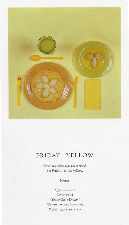 feeb:  Sophie Calle, The Chromatic Diet 
