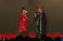 leandraamell:  meiko haigou (meiko) and naoto fuuga (kaito) on stage together for the first time 