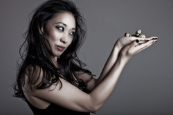 IRON CHEF JUDY JOO (quail eggs and maribou feathers) photographed by landis smithers