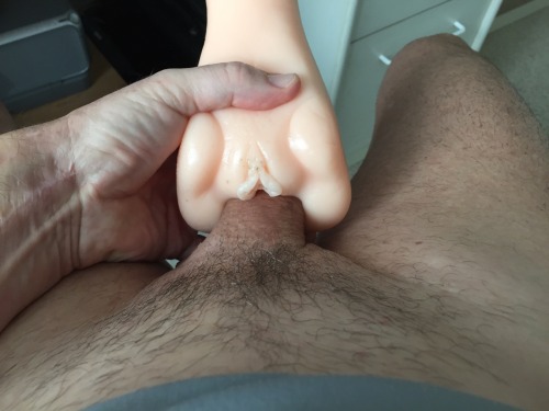 pov-selfies-and-more:  Assfucking my toy pussy  Fleshlight fun.