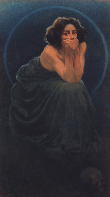 23silence:  Giorgio Kienerk - L’enigma umano, trittico 1900. Il Silenzio 