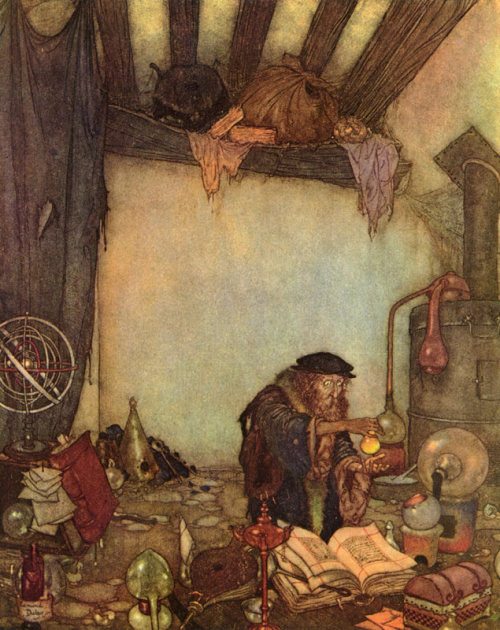 edmund-dulac:  The Alchemist, Edmund Dulac