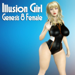  Illusion Girl Body shape is a Character preset for Genesis 8 Female.  This product was created and sculpted in zbrush to make a Busty 3D Anime  Style.  Get that shape for G8F that you’ve been waiting for! Compatible in Daz Studio 4.9 ! Check the link