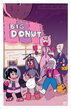kevineleventh:  HAPPY HALLOWEEN at BEACH CITY~! Tomorrow I’ll have 10 of these prints with me at Comikaze Expo! (until I run-out) Please come stop by Stellar Eleventh @ Table AA-772! Can you figure out all of their costumes?