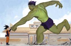 brianmichaelbendis:  Son Goku vs Hulk, by Bryan Lee.