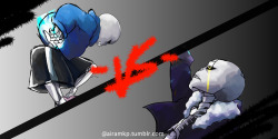 airamkp:  airamkp:  * you won’t get away .. !* ?! Part 2 of Gaster!Sans vs. Sans … *click for higher res*Gaster!Sans Design belongs to @borurouidk why I spent a lot of time in this .. eh .I think I’m going to start on this fight scenes thingie