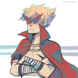 Dirk cosplaying as Kamina for greengrasspony, for patreon’s monthly request!