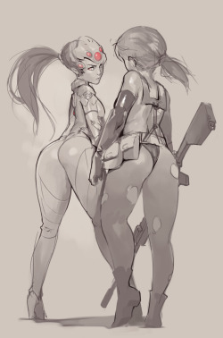 norasuko-art:   My sniper waifus + sketching process video. ;)   Back me up on Patreon to get all my sketches in High Resolution. Plus early access to comic book pages, PSDs and other patron rewards!      booty snipers~ &lt; |D’‘‘