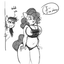 spindlesx:  ponypicnic:  something stupid  Trying to fit them into sports bras isn’t so easy.
