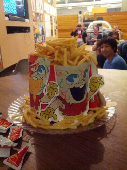 The Crewniverse devoured this sweet fry setup in honor of our new episode tonight! It&rsquo;s not as scary as the actual Frybo, but it&rsquo;s way more delicious! Thanks to our storyboard artist Joe Johnston for making it happen!