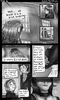 sarahsalanica:  SFW! Page 6 ofÂ â€˜Can(â€™t) Buy Loveâ€™. I am so sorry for the delay, this was meant to be up a lot earlier but due to other stuff, I somehow forgot about adding the dialogue x.X *spanks self with horse tail*Page 5-Â http://sarahsalanica.