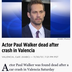 #Rippaulwalker He Died Today In A Car Crash In Valencia #Rip #Fastandfurious