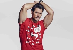 officialdavidgandy:All eyes are on David Gandy in his 2015 @ComicRelief @rednoseday t-shirt.David lends his support to the 2015 Comic Relief: Red Nose Day campaign, looking red hot in one of this years official t-shirts designed by Anya Hindmarch.  Those