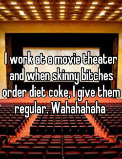 kimchicutie:  theforcekeepers:  DO NOT DO THIS. This makes me so angry. If you work in a movie theater and you do this I have no respect for you. My younger brother is Type 1 Diabetic. When we go to a movie theater, we always get him diet soda. If he