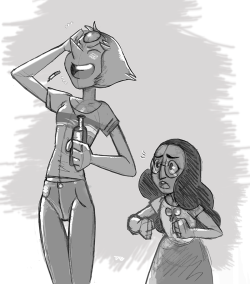 thecomicbookbroad:&ldquo;This is serious you dickhead Big Jerk!”Sketch for an Anon who wanted more moments like this.  Bad Pearl: (laughing) Road dawgs? You want to be &quot;road dawgs&rdquo; with me? Where&rsquo;d you even hear about that word, Con?Conni