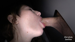 This hot new 18yo is a cock sucking machine and just keeps going.Â  The low angles are perfect to see the cock pulsing as her mouth fills with cum before she swallows every drop.Â  If any did escape her lips then she was quick to lick her hands and finger