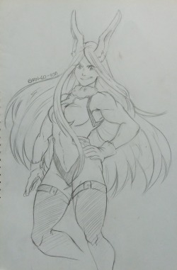 rin-go-san:Just a quick sketch of Miruko 💗 It’s my first time drawing her and I love sketching her already 💗😁