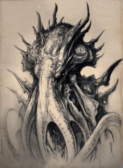 quarkmaster:    Old HP Lovecraft Sketches - planning more to come     TJ Frame   