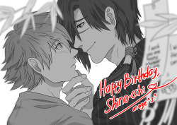 shino-cchi:  magemg submitted to shino-cchi:  Happy birthday Shino!! I hope it’s not too late to send you this ;v; I drew KouAo for you because I figured you would get so many NoiAo XD It’s pretty hard to decide which your KouAo fic to draw as your