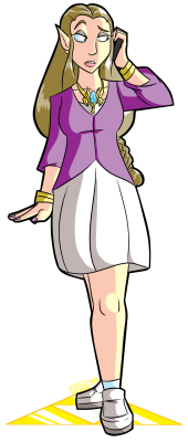 This was commissioned by someone on deviantART called The-Good-Wario, and he wanted me to make a modern depiction of Princess Zelda.