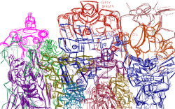 The Sketch Is Coming Along Nicely. Still Feel Like I Should Add 2 More Mechs To Even