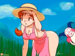 grimphantom2:  ninsegado91:  richardblackfox:  Delia Ketchum doing some gardening on a very hot sunny dayPatreon reward for a Count level Patron =)Bigger and better on Patreon  Mr. Mime isn’t the only one enjoying that view  He’s shock how big it