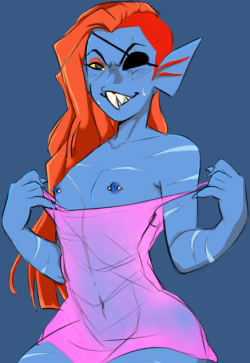 gummypron:   rflame135-nsfw:  aaaaaay, I (poorly) colored @gummypron’s itty bitty titty Undyne, cause hot dang why not :3  nicenicenice 