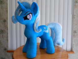 pixelkitties:  The Great and Powerful Trixie by =EquestriaPlush THANK YOU Equestria Plush for making me the happiest Arrogant Blue Unicorn fan in the world! Behold, the most magical plush pony in all of Equestria!  Perfect for hugging and taking along