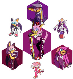 a-rae-of-sunshine: Thank you Anonymous for the request! #17: So much pink and purple in this one! And pretty ladies! :D The Riders outfits are so simple in design yet trying to fuse them into one turned into more of a hassle than I’d’ve liked. But