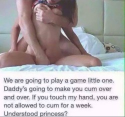 the-doll-collector:  adaddydomwaits:  sweet-princess-dream:  Yes, Daddy     Good girl.  Even a trained little can grab a hand out of reflex. Restrain her hands behind her back and change it to saying “mercy.” That’s when you know she’s blatantly