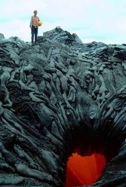 lizdoral79:  unexplained-events: Gates of Hell Oddly shaped lava formations look like a mass of twisted bodies. Location: Hawaii over the West Kamokuna lava skylight   Photo: The photo was shot in 1996 by Laszlo Kestay, who is currently director of the